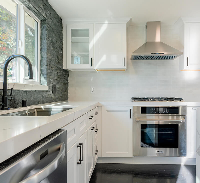 high-end white kitchen